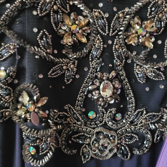 Jovani Purple and Beautifully Embellished Gown - Picture 6 of 7